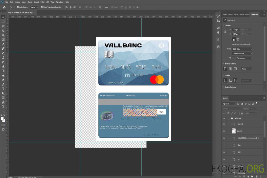 Andorre Vall Banc mastercard template Andorre Vall Banc mastercard template